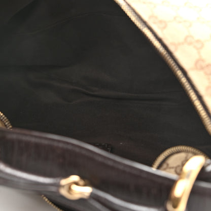 Gucci Monogram Medium Horsebit Chain Hobo Dark Brown 5 of 18