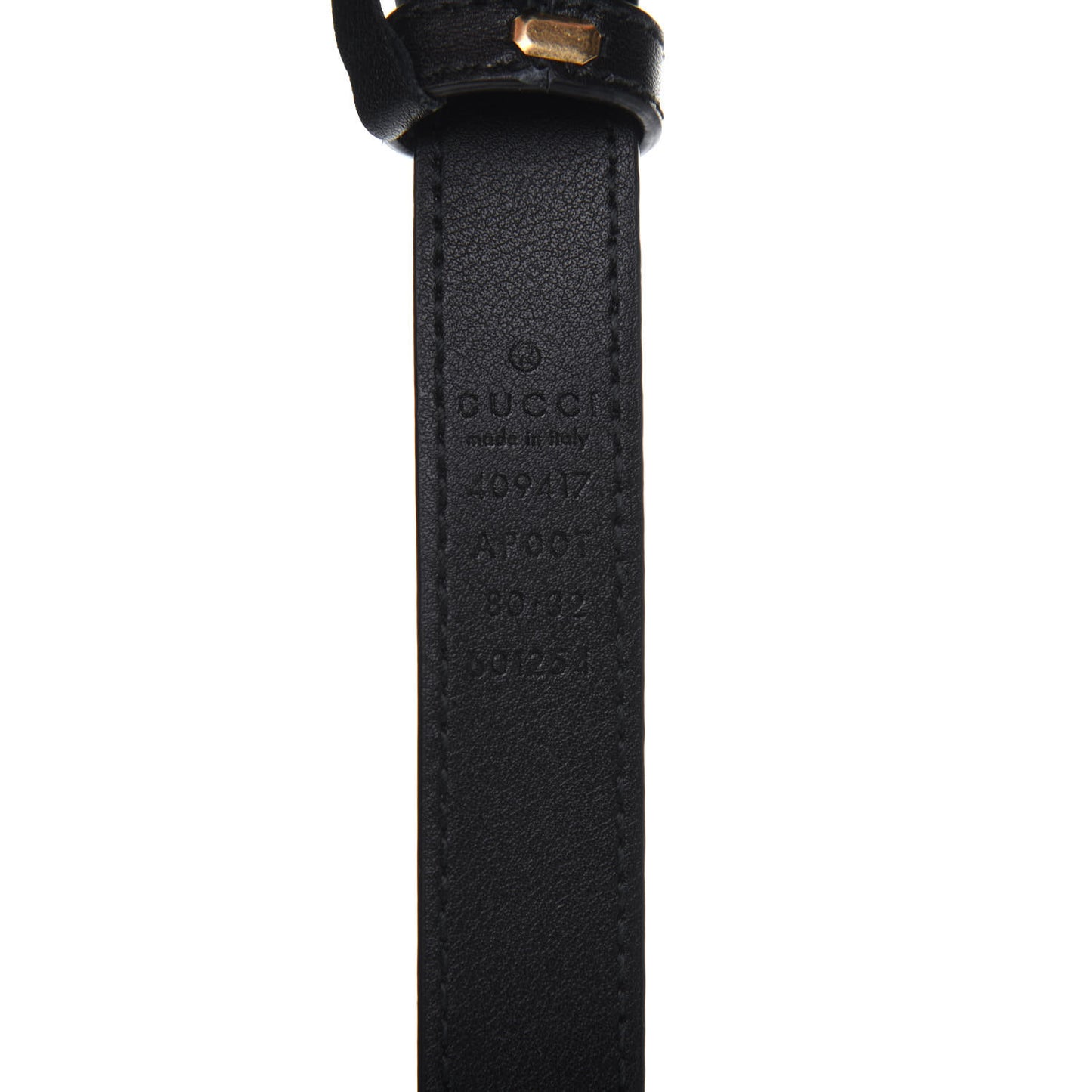 Calfskin Double G 20mm Belt 80 32 Black