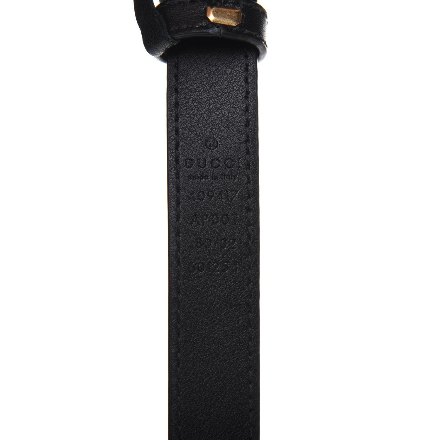 Gucci Calfskin Double G 20mm Belt 80 32 Black 3 of 6