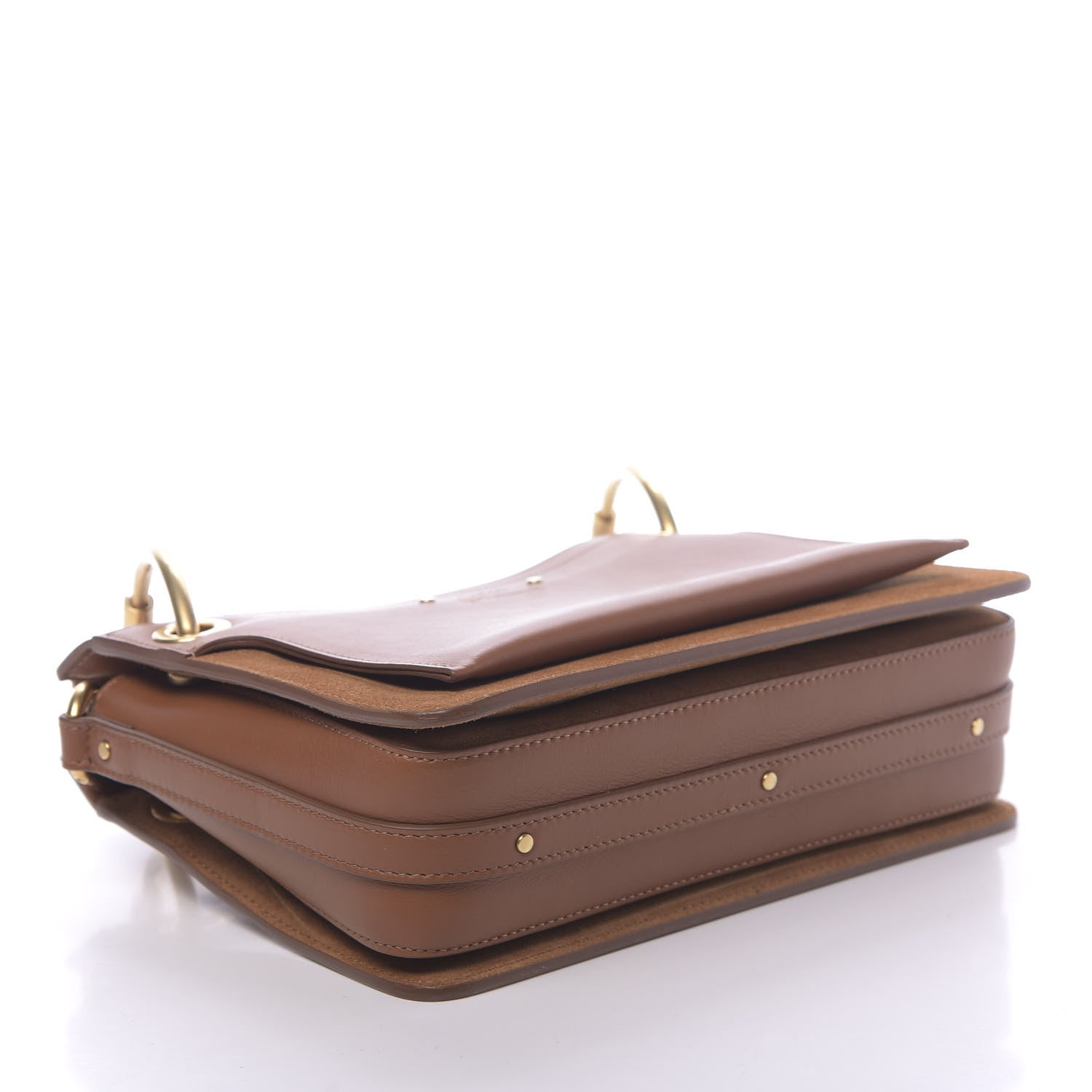 Chloe Calfskin Suede Small Roy Bag Caramel 3 of 8