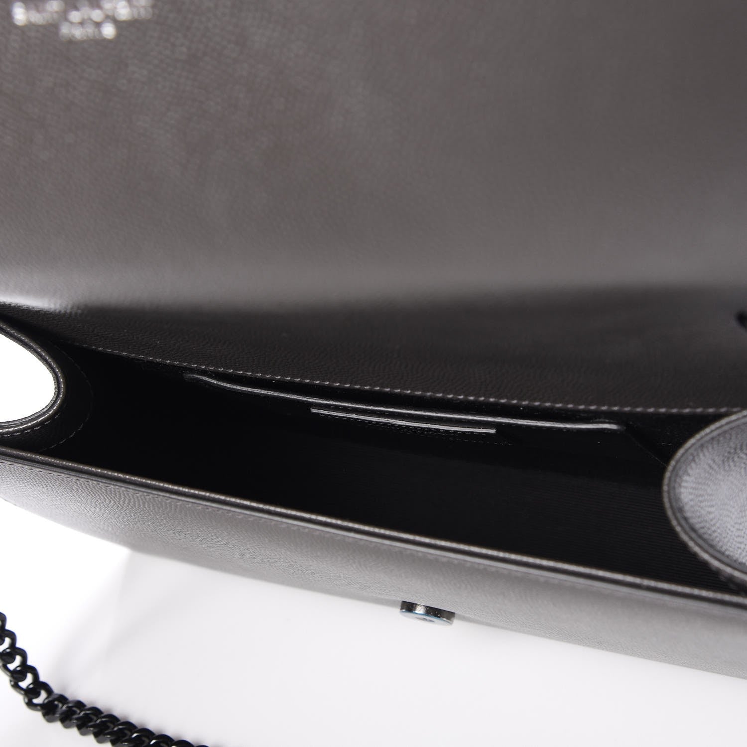 Saint Laurent Grain De Poudre Medium Classic Monogram Kate Satchel Coal 5 of 6
