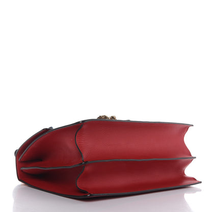 Gucci Moon Calfskin Web Large Dionysus Bamboo Top Handle Bag Hibiscus Red 5 of 11