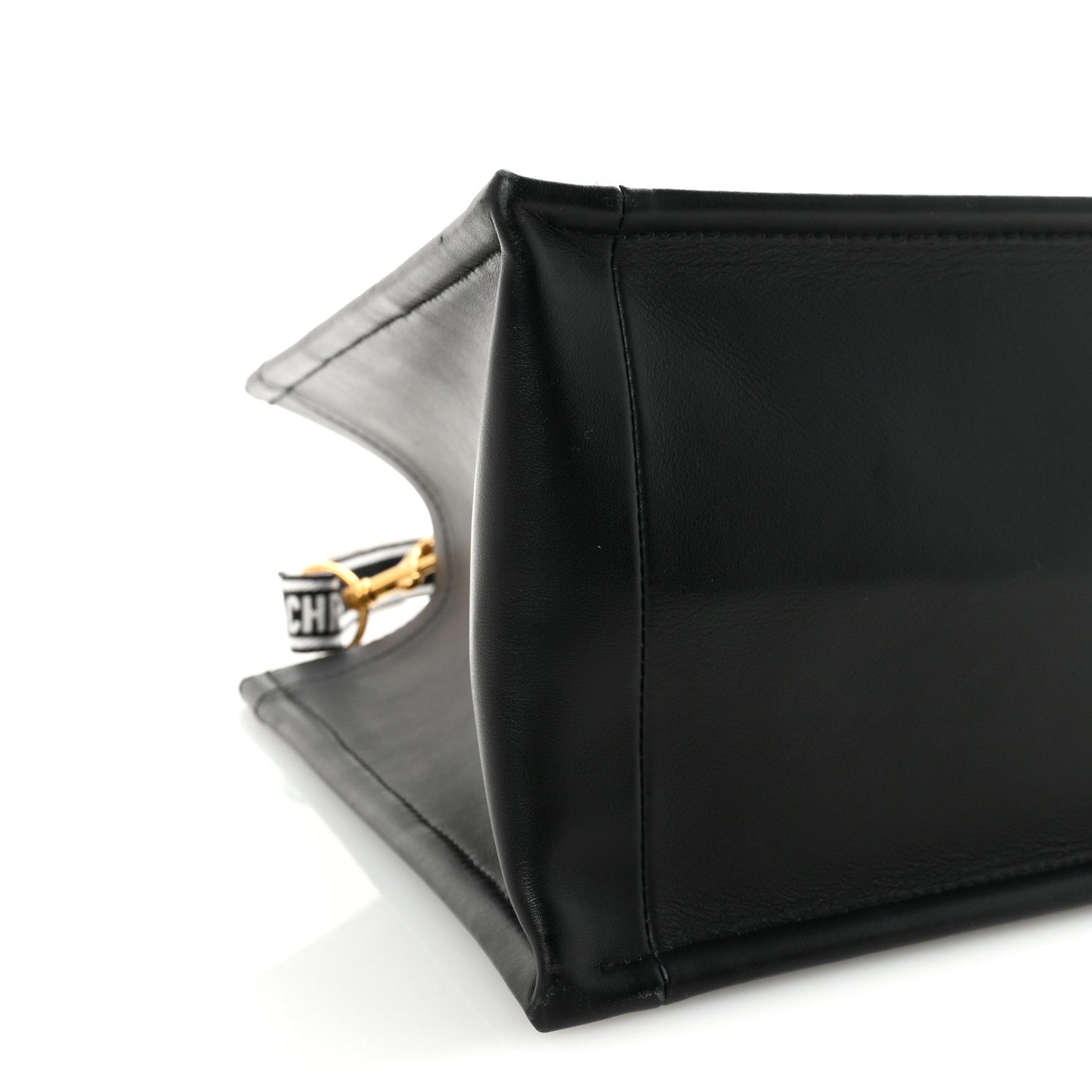 Christian Dior Calfskin Canvas Medium Plan De Paris Book Tote With Strap Black White 8 of 9