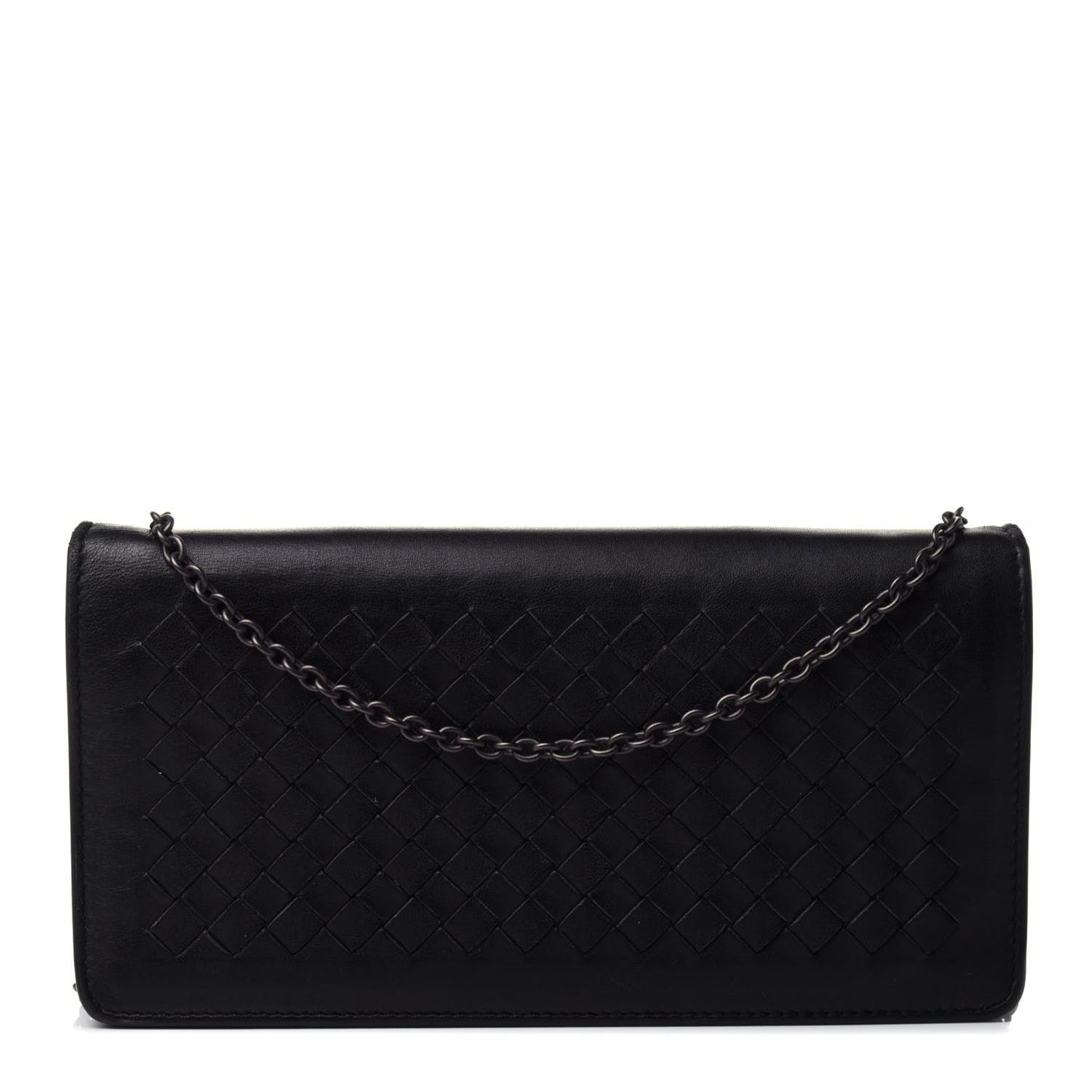 Nappa Intrecciato Continental Wallet On Chain Black