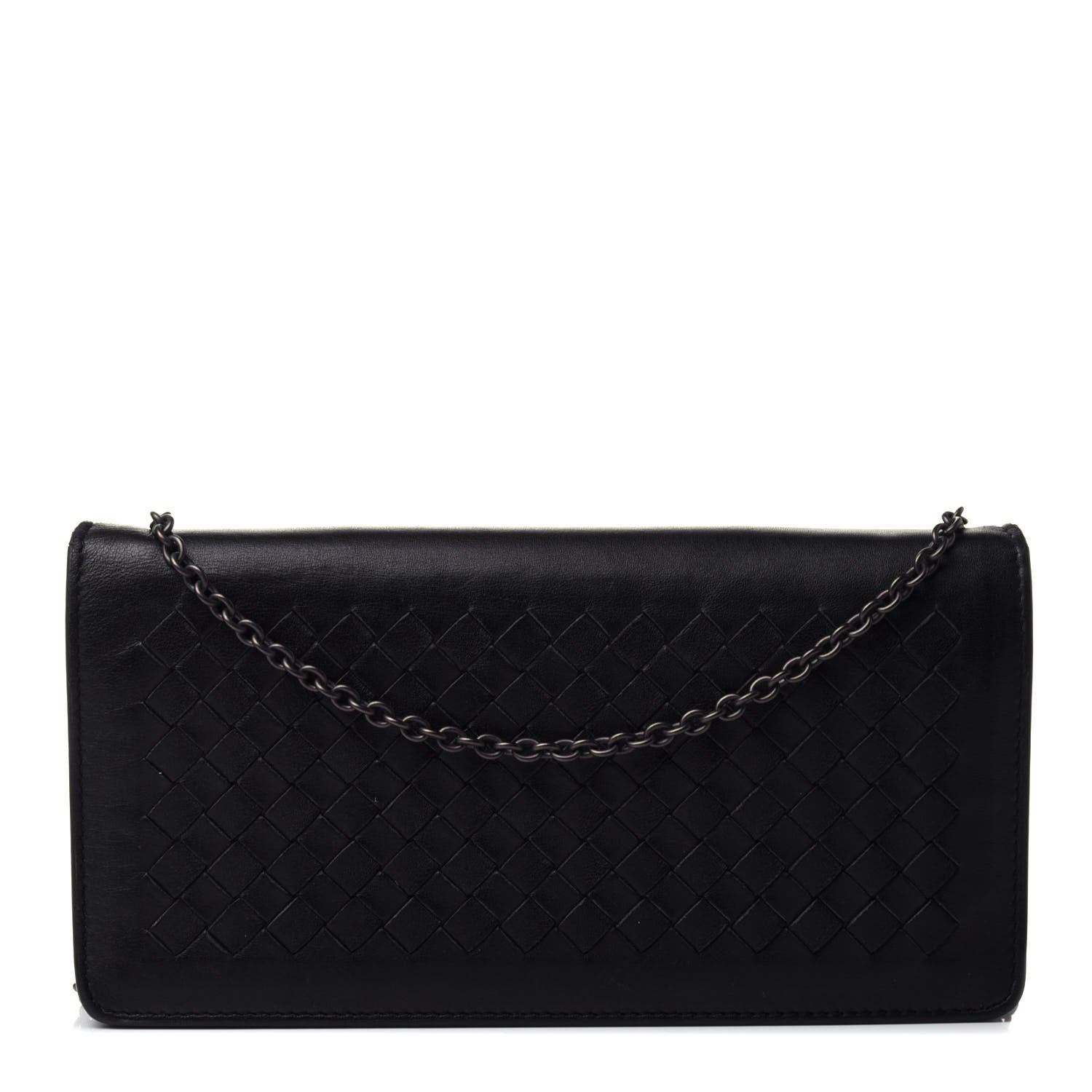 Bottega Veneta Nappa Intrecciato Continental Wallet On Chain Black 1 of 4
