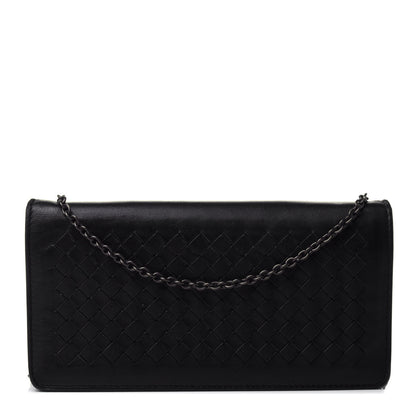 Bottega Veneta Nappa Intrecciato Continental Wallet On Chain Black 1 of 4