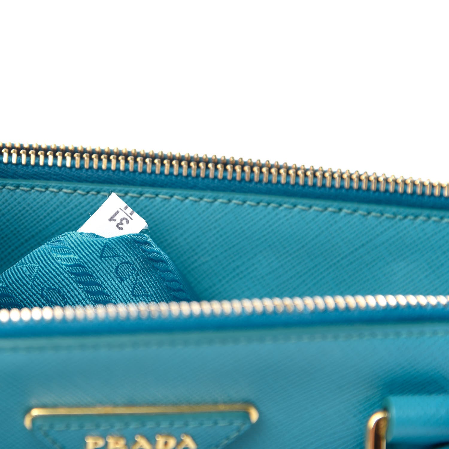 Prada Saffiano Mini Galleria Double Zip Tote Turchese 7 of 9
