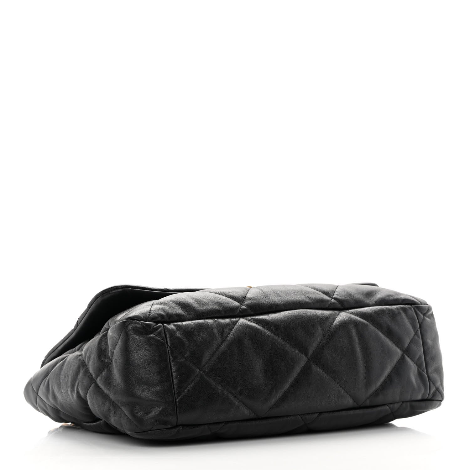 Chanel Lambskin Quilted Maxi Chanel 19 Flap Black 4 of 16