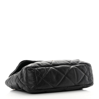 Chanel Lambskin Quilted Maxi Chanel 19 Flap Black 4 of 16