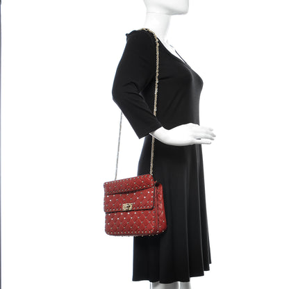 Valentino Garavani Nappa Medium Rockstud Spike Shoulder Bag Rosso Valentino 2 of 9
