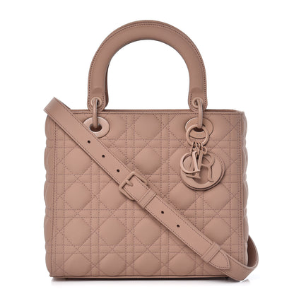 Christian Dior Ultra Matte Calfskin Cannage Medium Lady Dior Beige 1 of 13