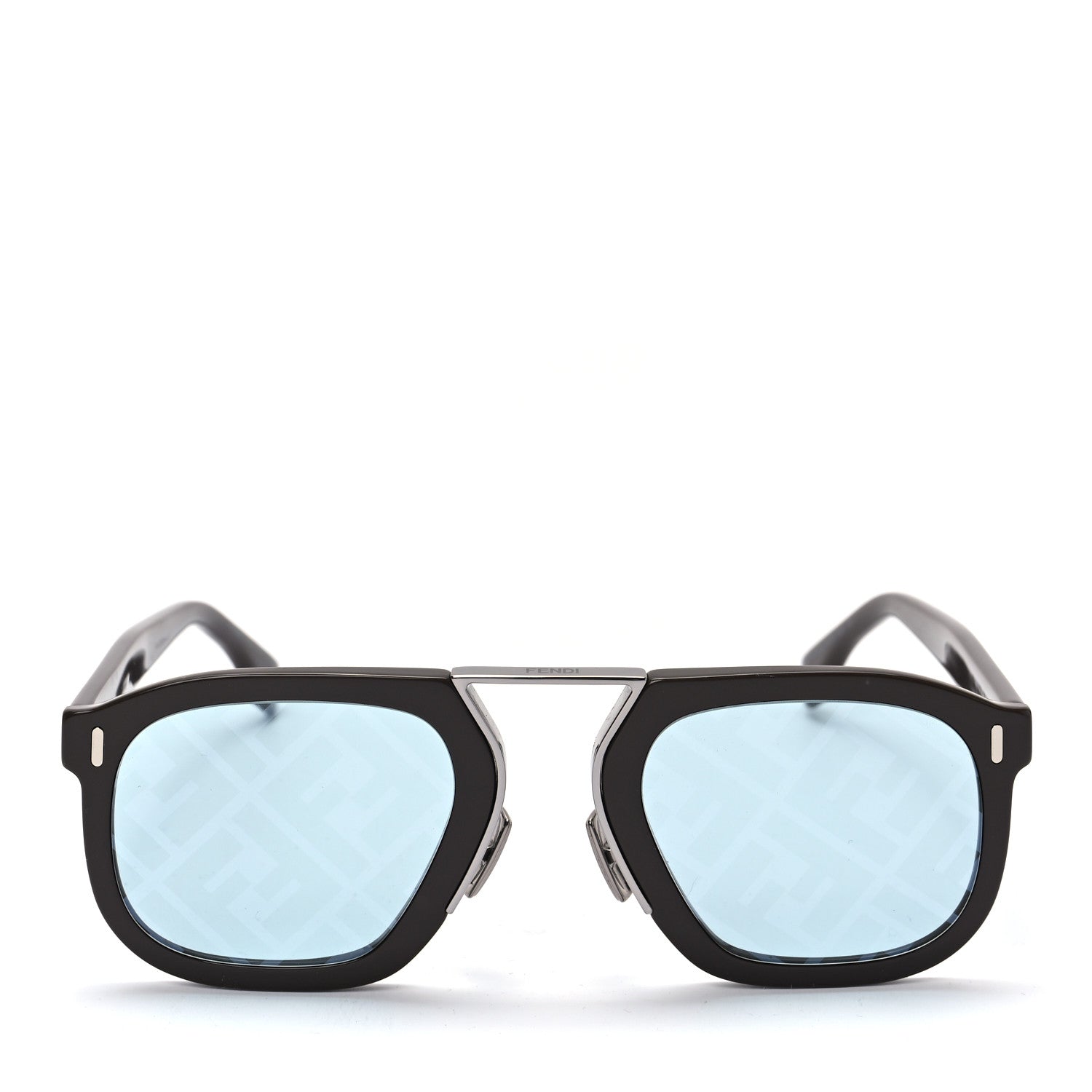 Fendi Acetate FF Aviator Sunglasses FF M0105/S Black Blue 2 of 6