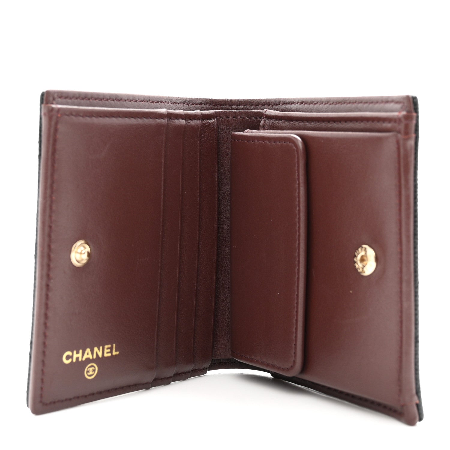 Chanel Caviar Quilted Compact Bifold Wallet Black 5 of 9