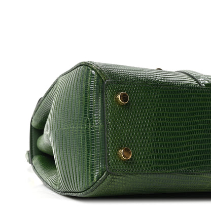 Celine Lizard Small 16 Top Handle Bag Green 9 of 10