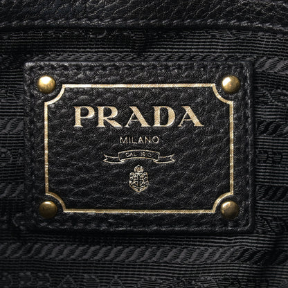 Prada Vitello Daino Tote Black 13 of 13