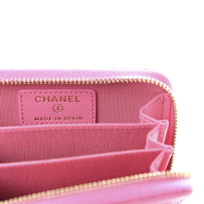 Chanel Caviar Quilted Zip Coin Purse Pink 8 of 10