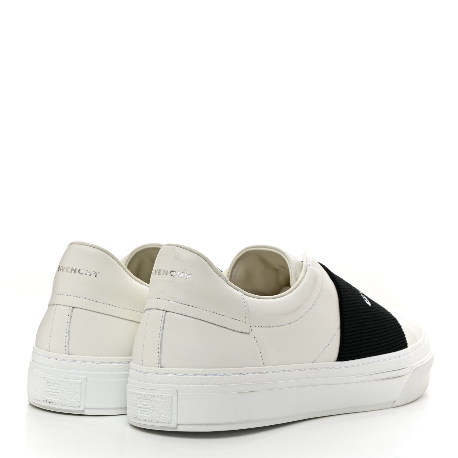Givenchy Calfskin Band Logo Mens Urban Street Sneakers 46 White Black 4 of 9