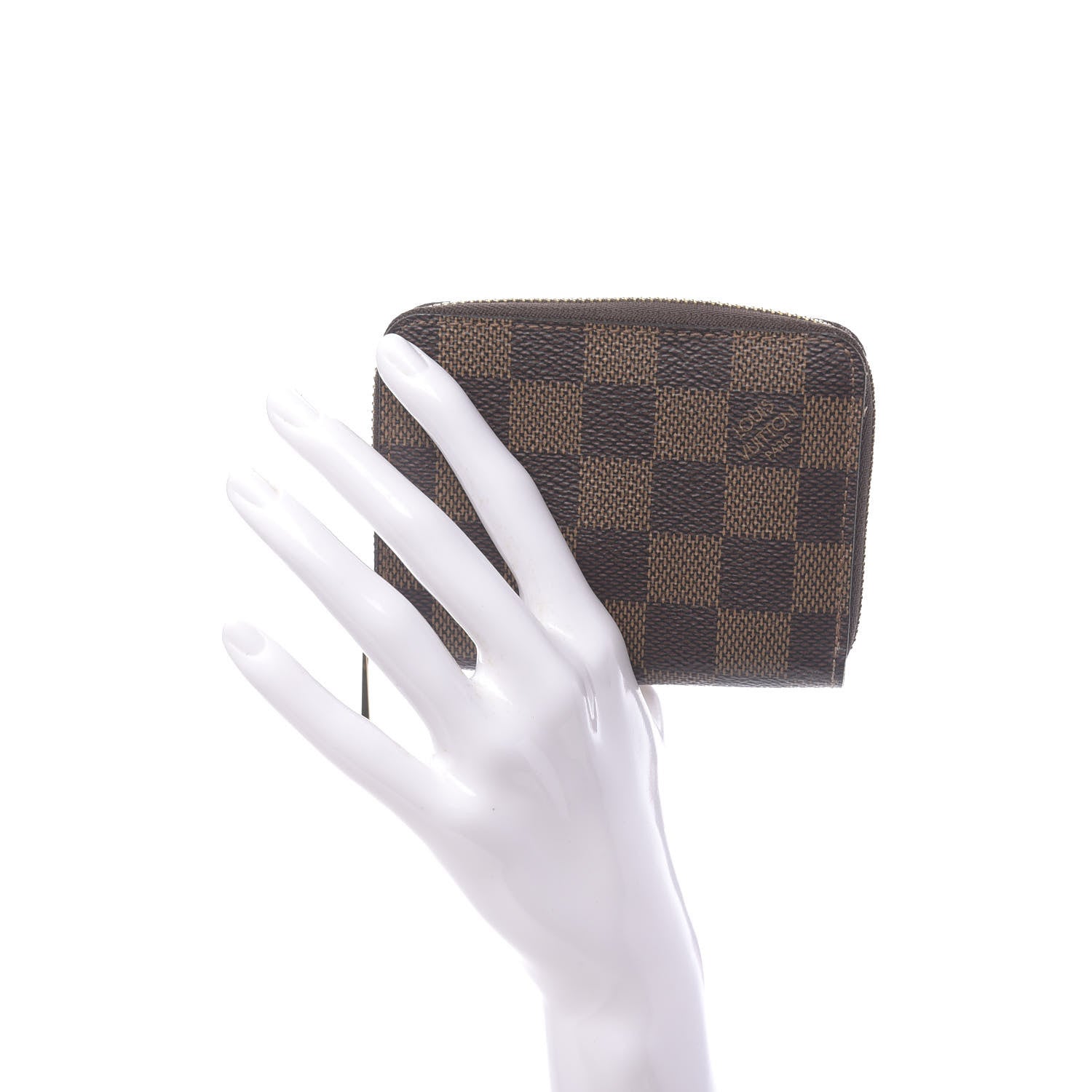 Louis Vuitton Damier Ebene Zippy Coin Purse Rose Ballerine 2 of 6