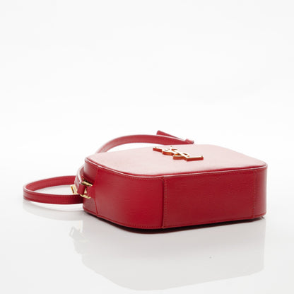 Saint Laurent Grain De Poudre Small Classic Monogram Camera Bag New Red 4 of 7