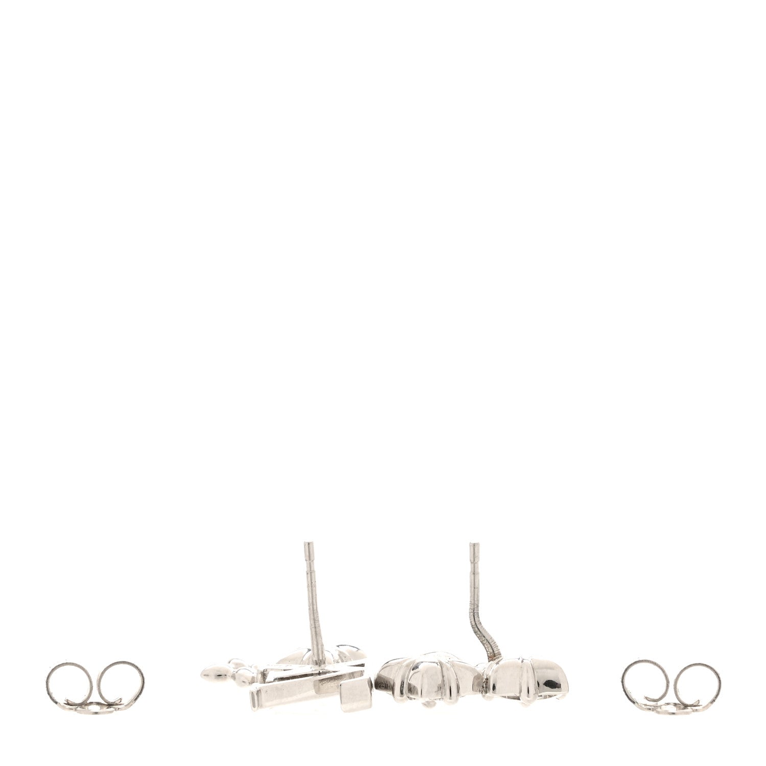 Louis Vuitton Metal Crystal Loulougram Earrings Silver 3 of 7