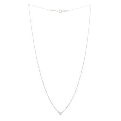 Tiffany Platinum Diamond .08ct Elsa Peretti Diamonds by the Yard Pendant Necklace 3 of 6