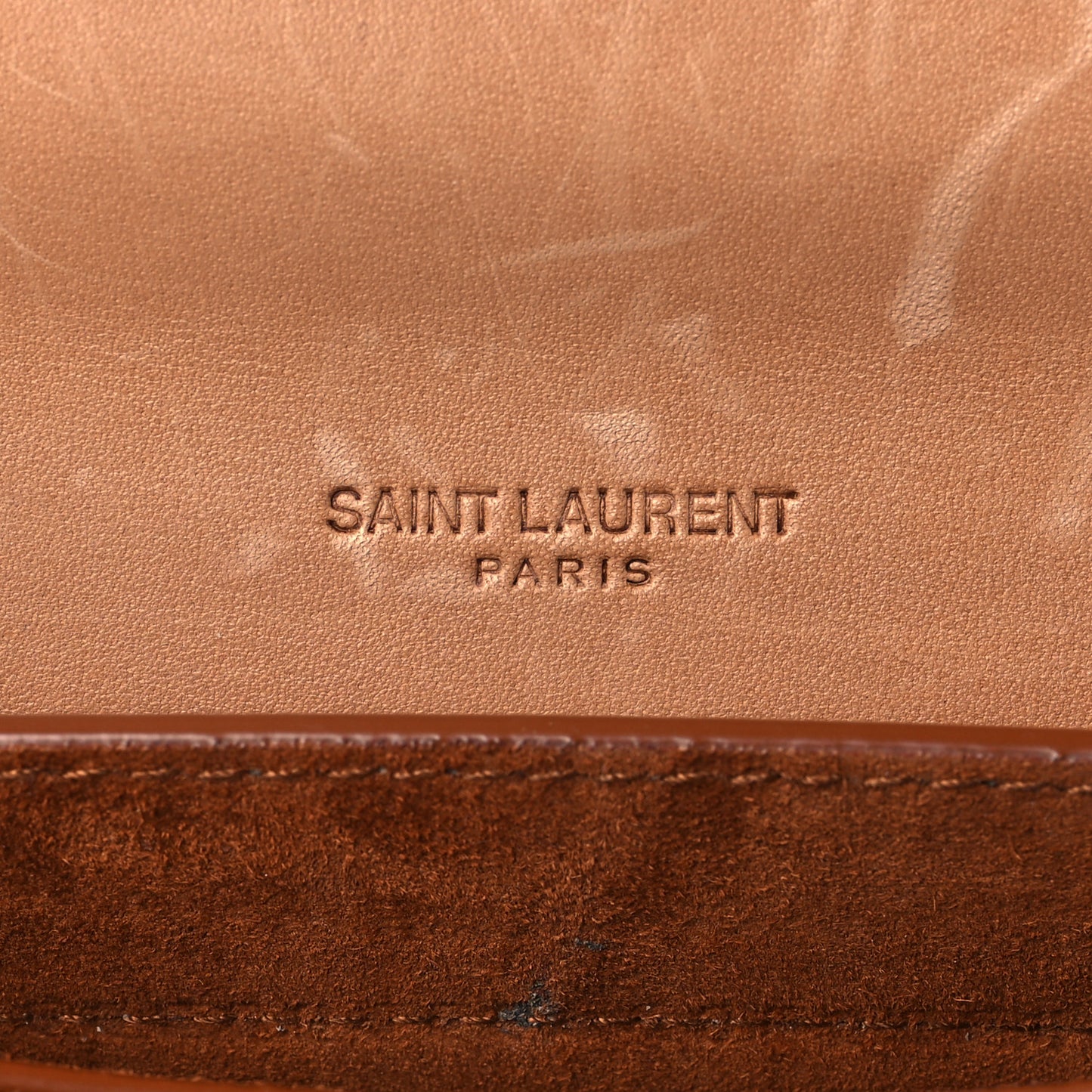 Smooth Vintage Calfskin Small Kaia Satchel Brown Gold