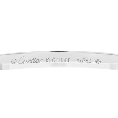 Cartier 18K White Gold LOVE Cuff Bracelet 18 3 of 4