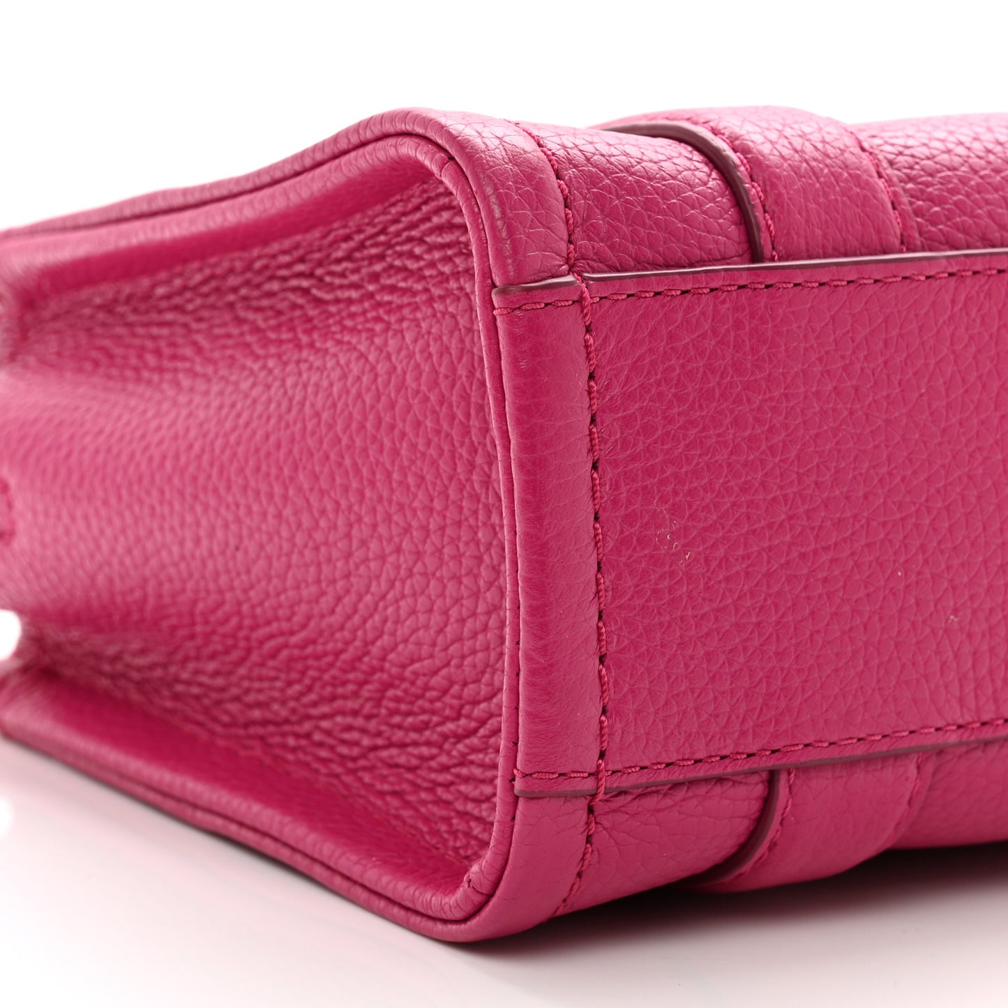 Grained Calfskin Mini The Tote Bag Lipstick Pink