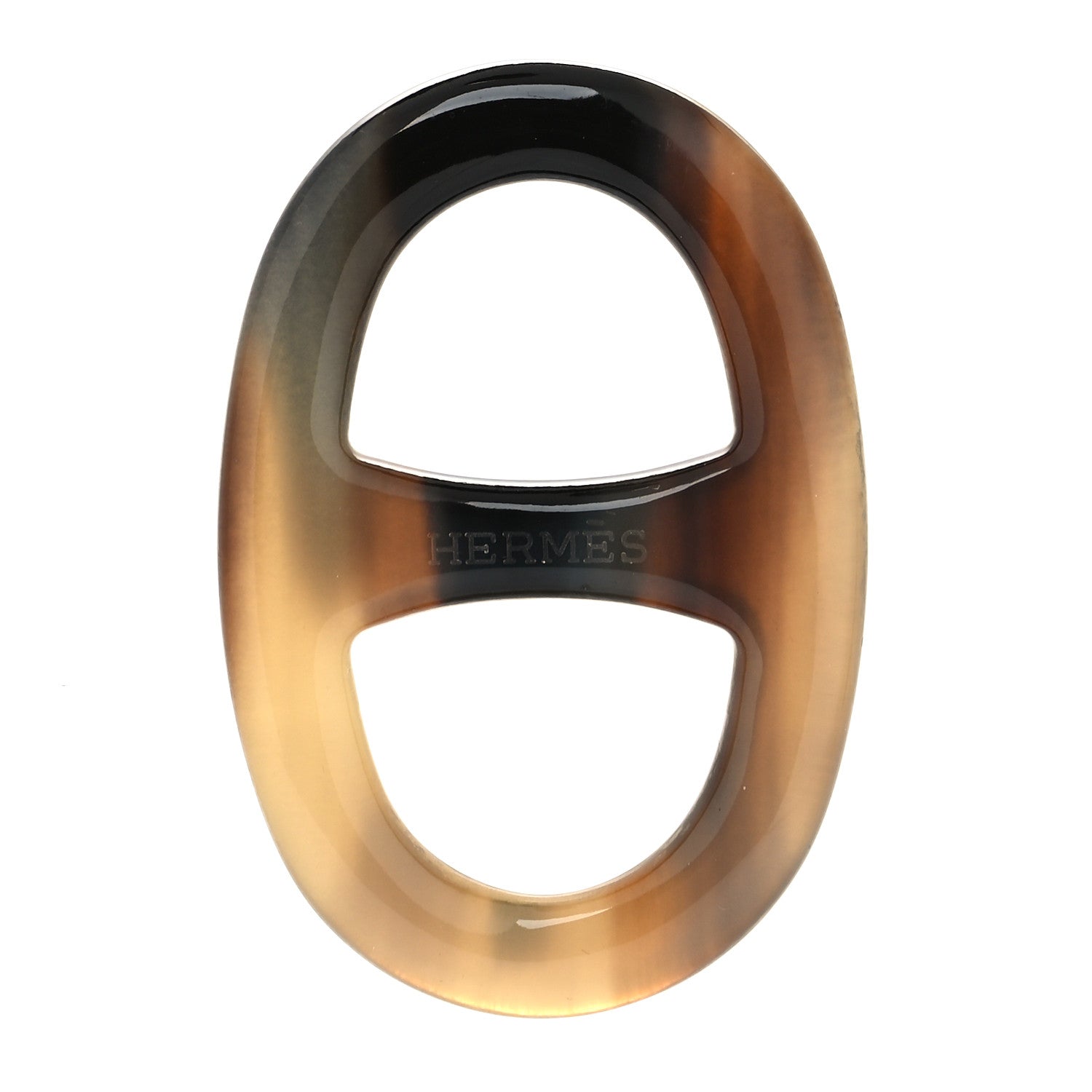 Hermes Buffalo Horn Lacquer Chain D Ancre Scarf Ring 1 of 3