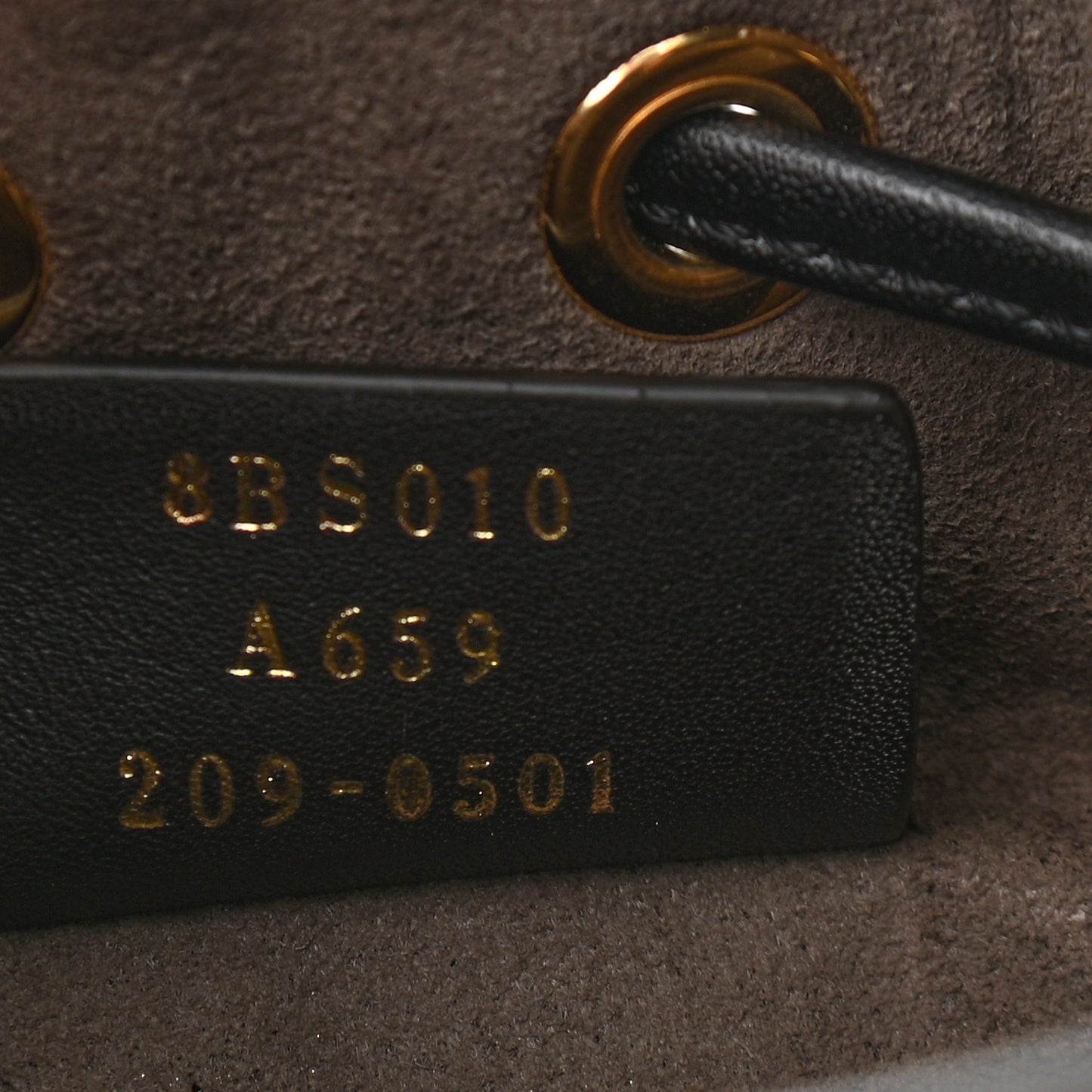 Vitello Liberty F is Fendi Bi-Color FF 1974 Embossed Mini Mon Tresor Bucket Bag Maya Black
