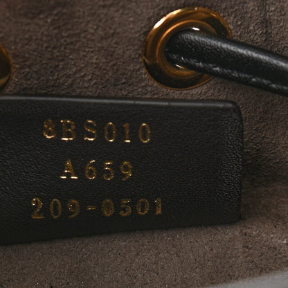 Fendi Vitello Liberty F is Fendi Bi-Color FF 1974 Embossed Mini Mon Tresor Bucket Bag Maya Black 8 of 13