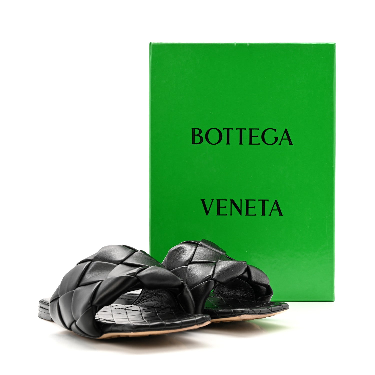 Bottega Veneta Nappa Maxi Intrecciato Lido Flat Sandals 38 Black 11 of 11