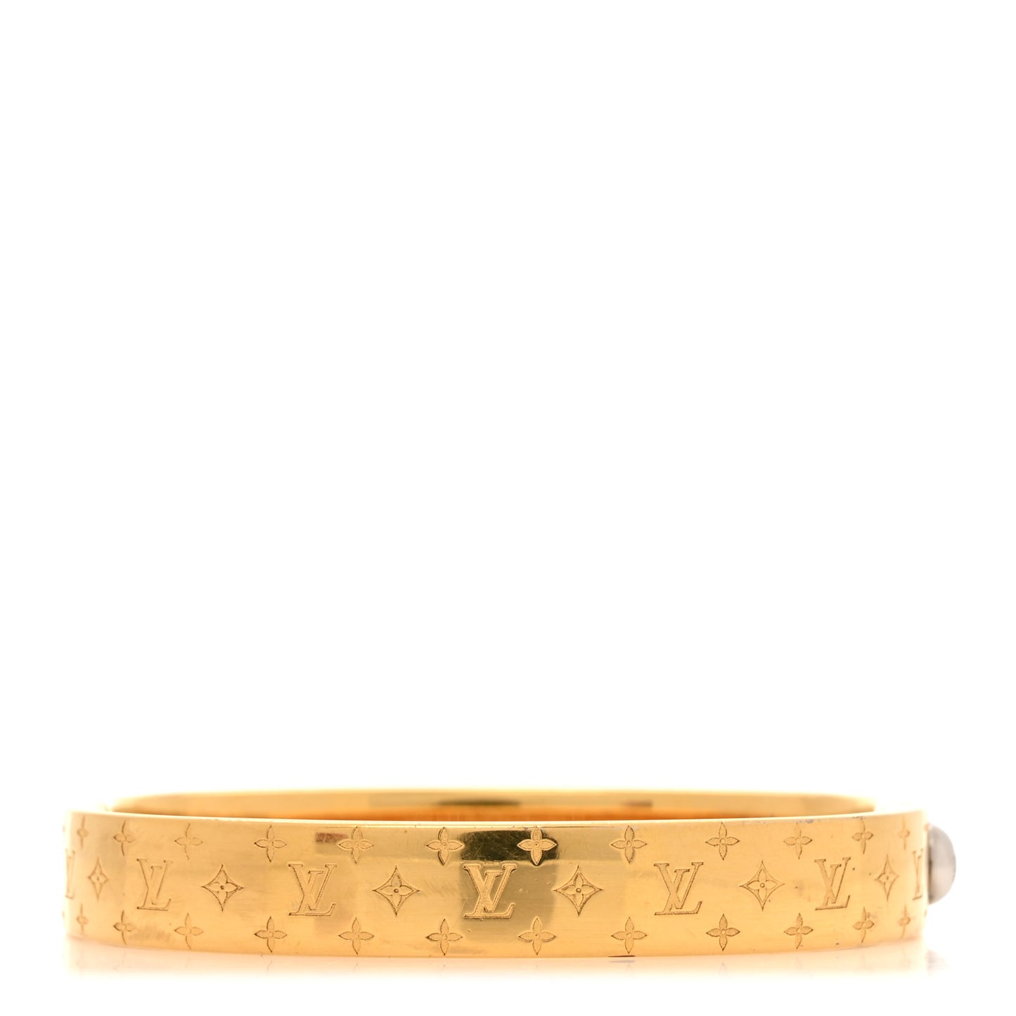 Brass Monogram Nanogram Cuff M Gold