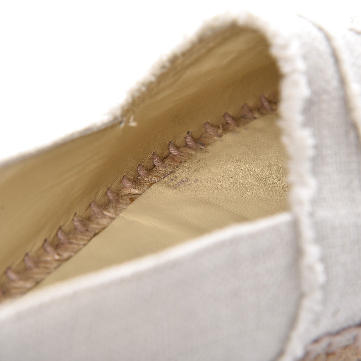 Linen CC Espadrilles 39 Beige Black