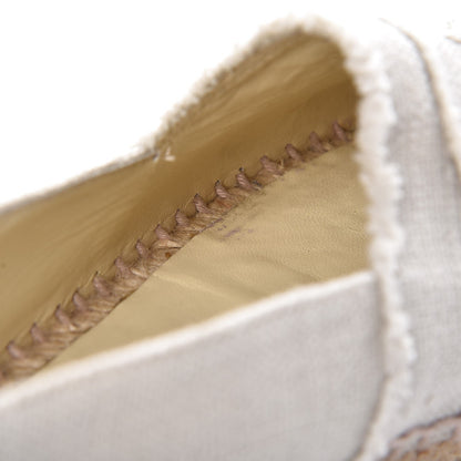 Chanel Linen CC Espadrilles 39 Beige Black 17 of 19