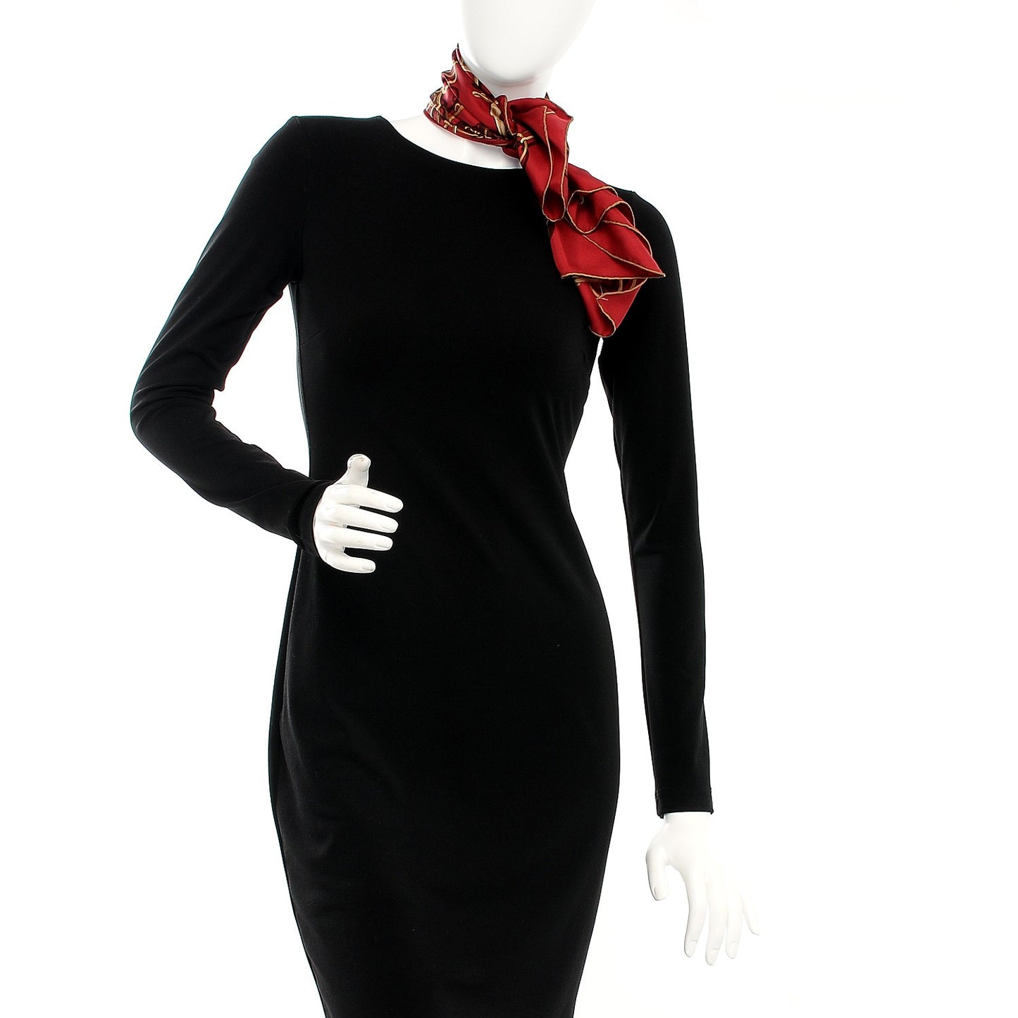 Silk Horsebit Scarf Red