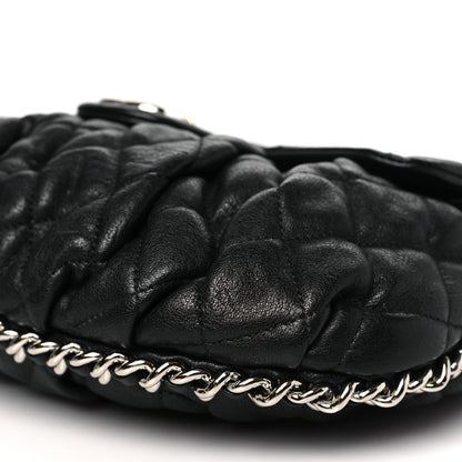 Chanel Washed Lambskin Quilted Large Chain Around Flap Black 10 of 10