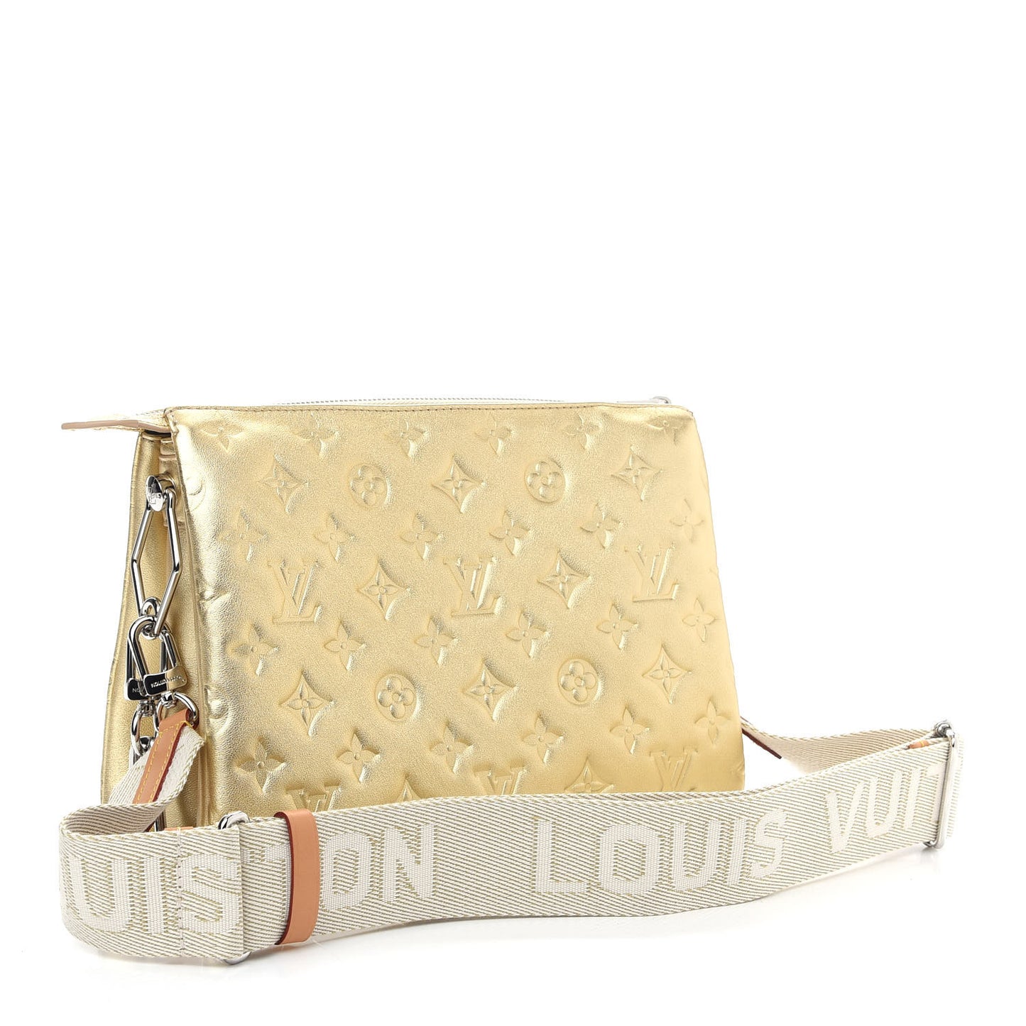 Lambskin Embossed Monogram Coussin PM Gold