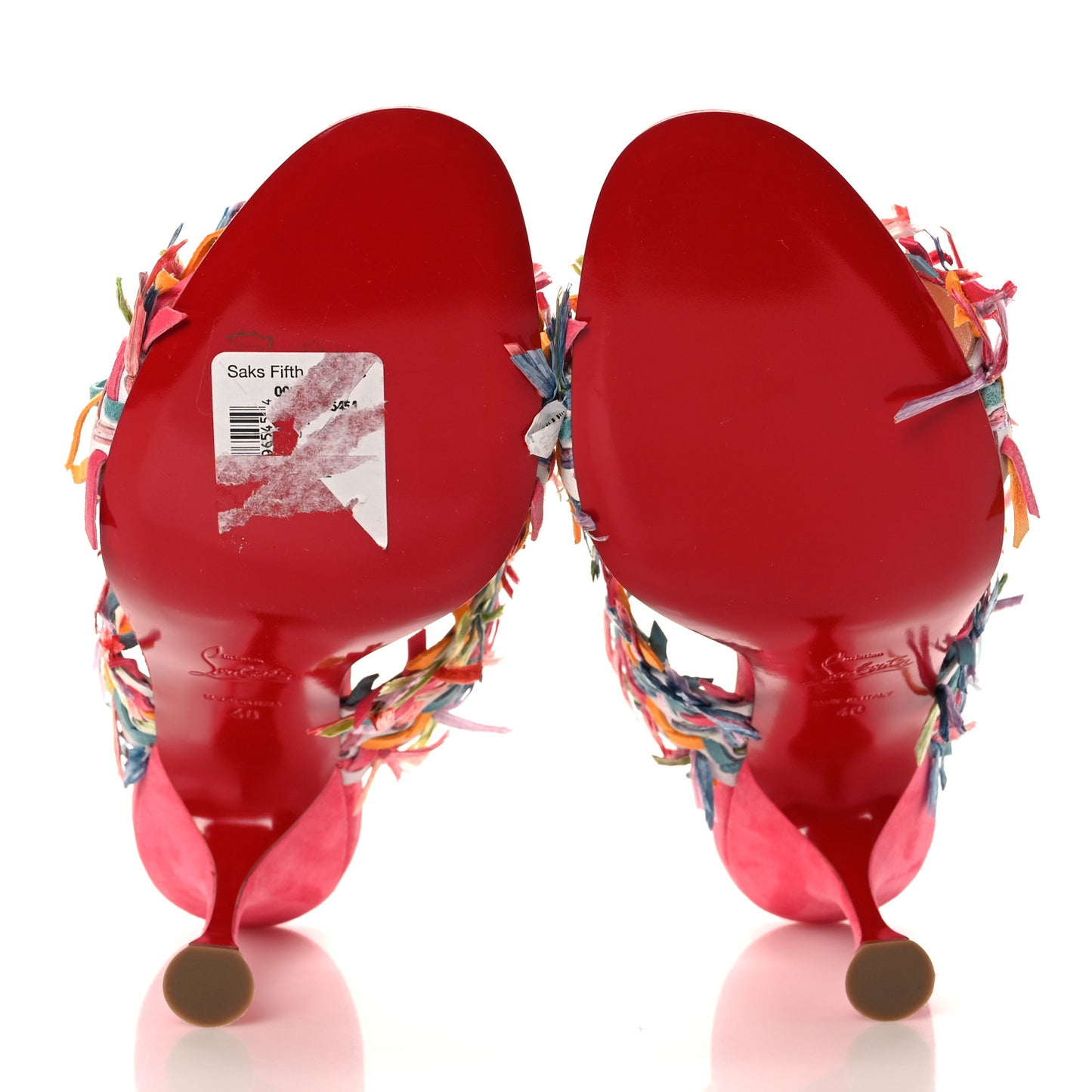 Nappa Velvet Suede Raffia Meroine 85 Sandals 40 Multicolor