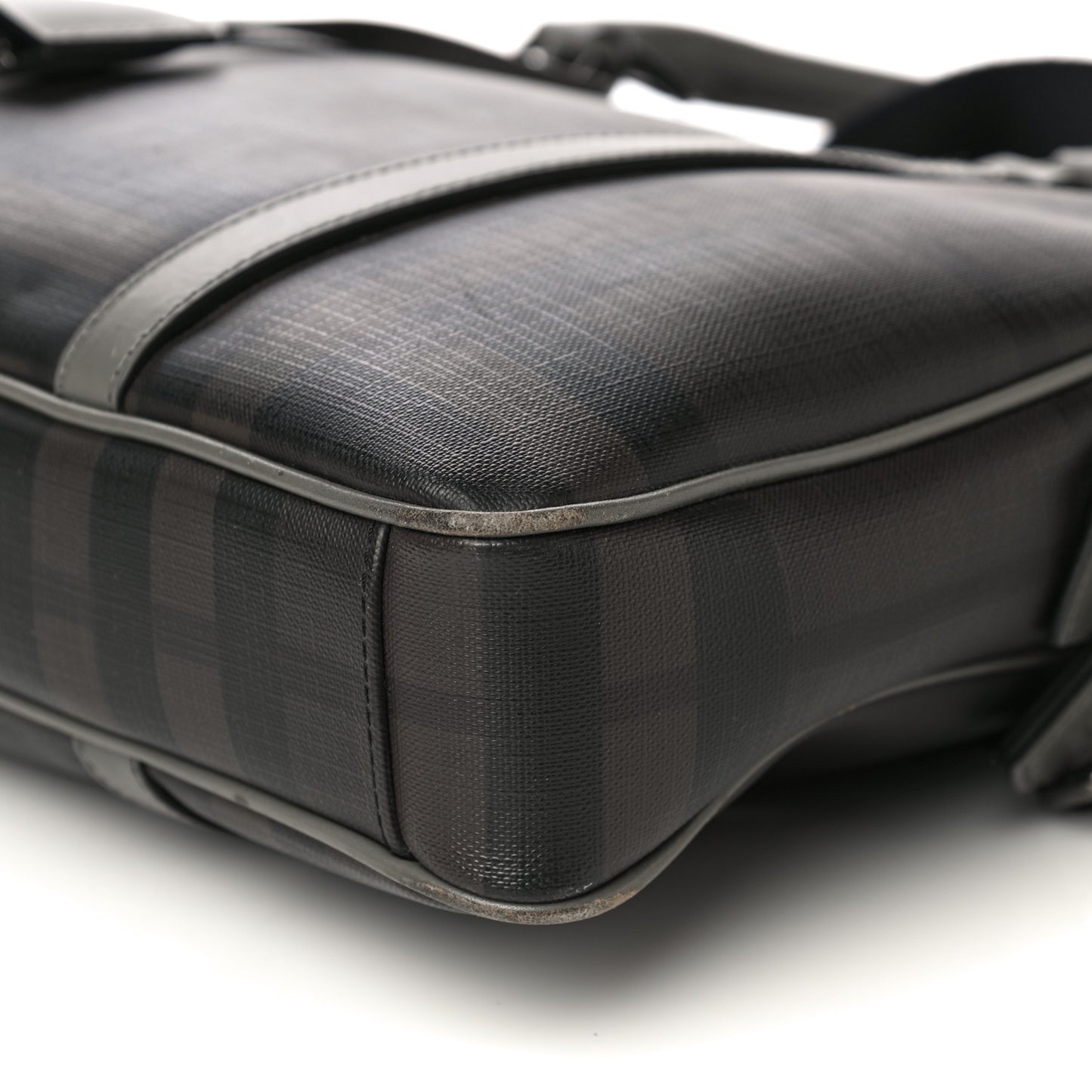 London Smoked Check Large Briefcase Grey