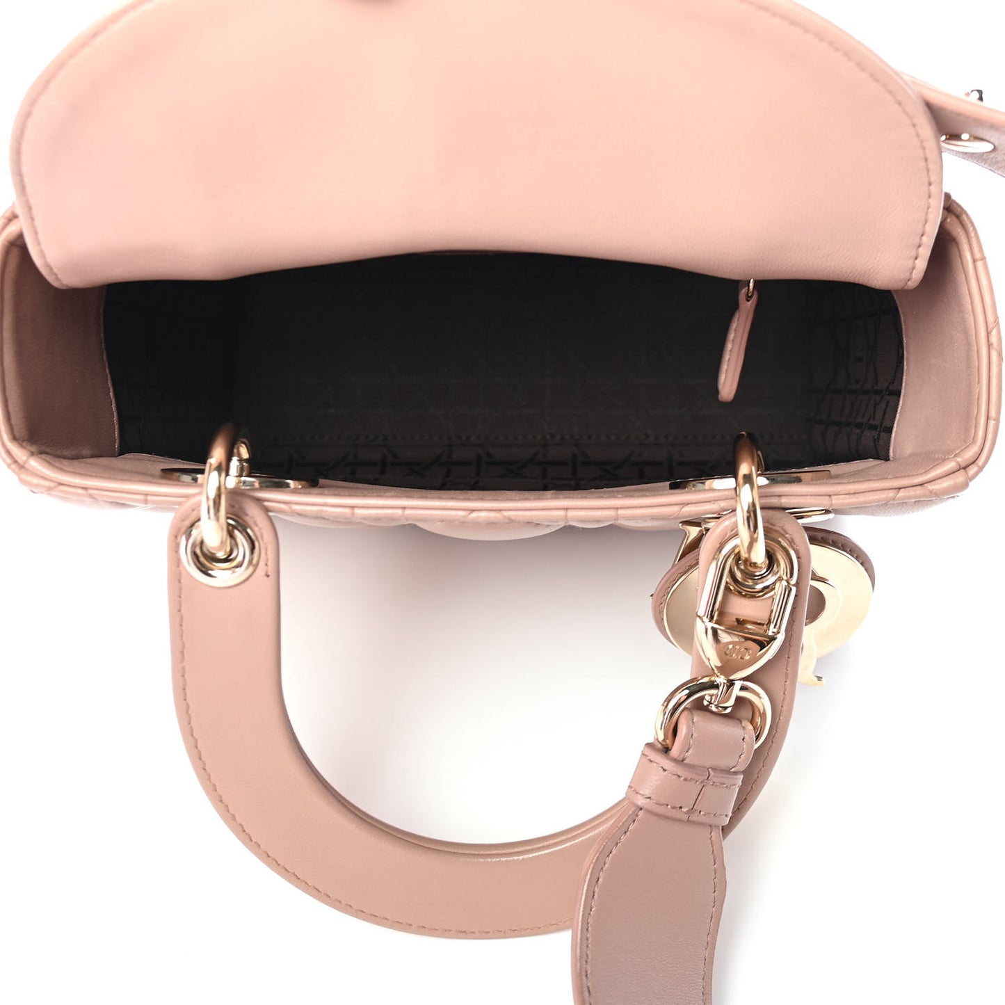 Lambskin Cannage Small Lady Dior Pink