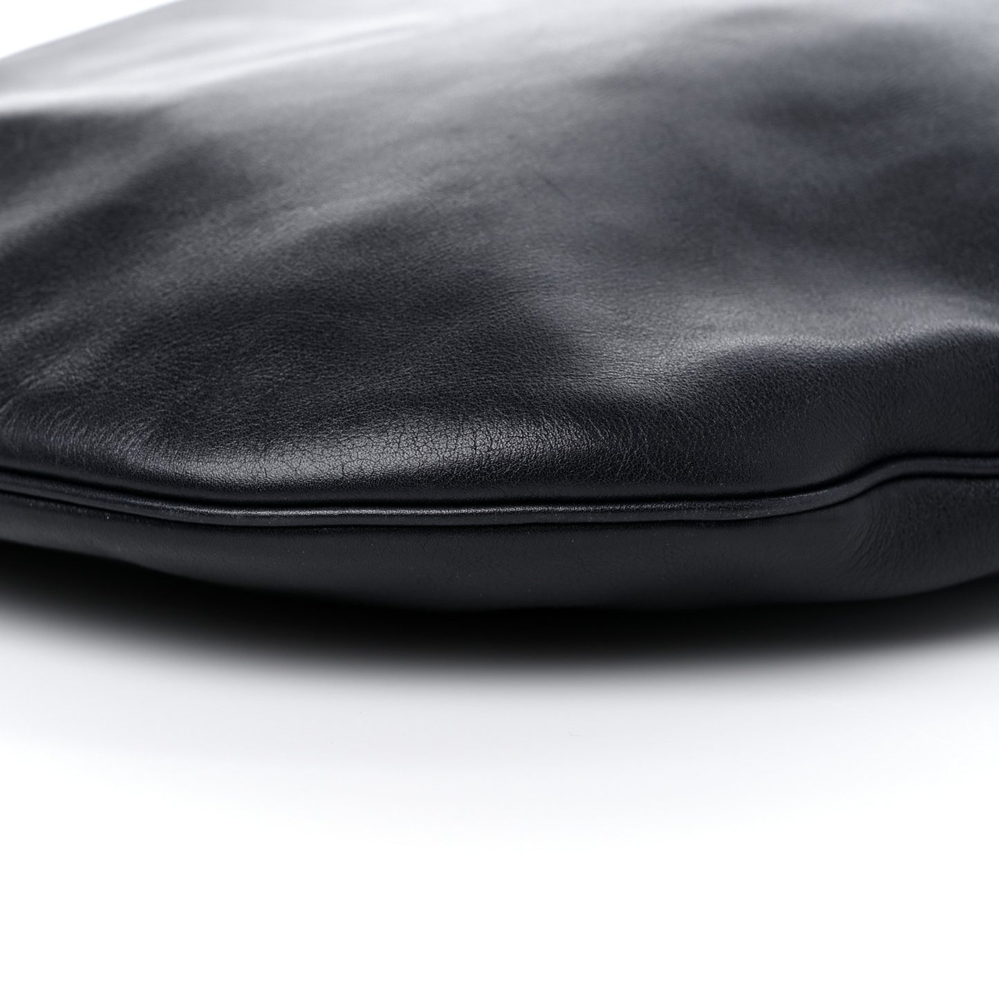 Calfskin Web Strap Hobo Black
