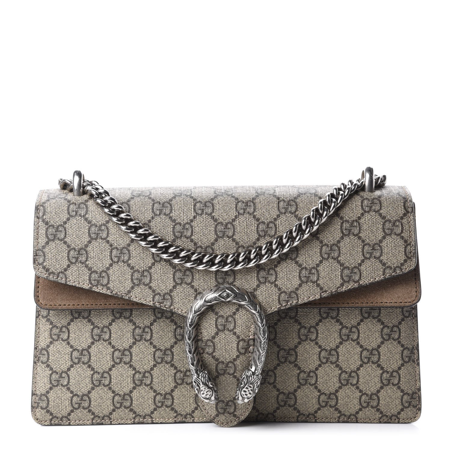Gucci GG Supreme Monogram Small Dionysus Shoulder Bag Taupe 1 of 11