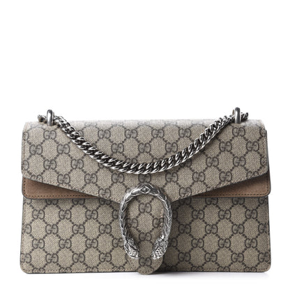 Gucci GG Supreme Monogram Small Dionysus Shoulder Bag Taupe 1 of 11