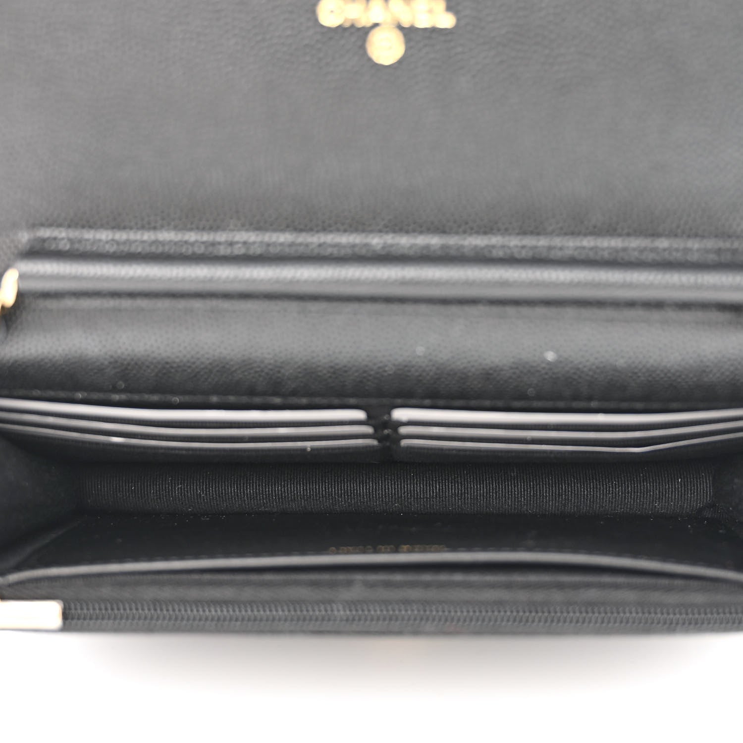 Chanel Caviar Quilted Crystal Enamel CC Wallet On Chain WOC Black 5 of 12