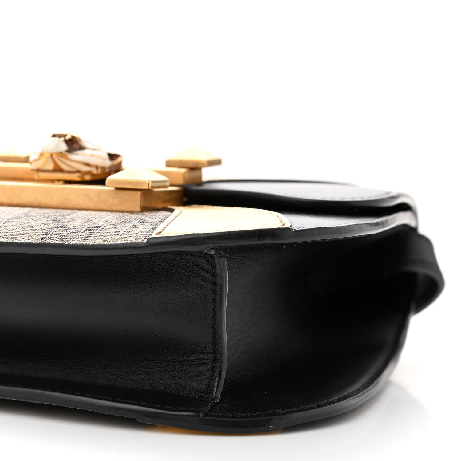 Gucci GG Supreme Monogram Small Osiride Shoulder Bag Black Gold 10 of 10
