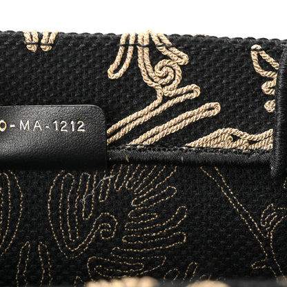 Christian Dior Canvas Embroidered Large Ornamental Cornely Effect Book Tote Black Beige 13 of 19