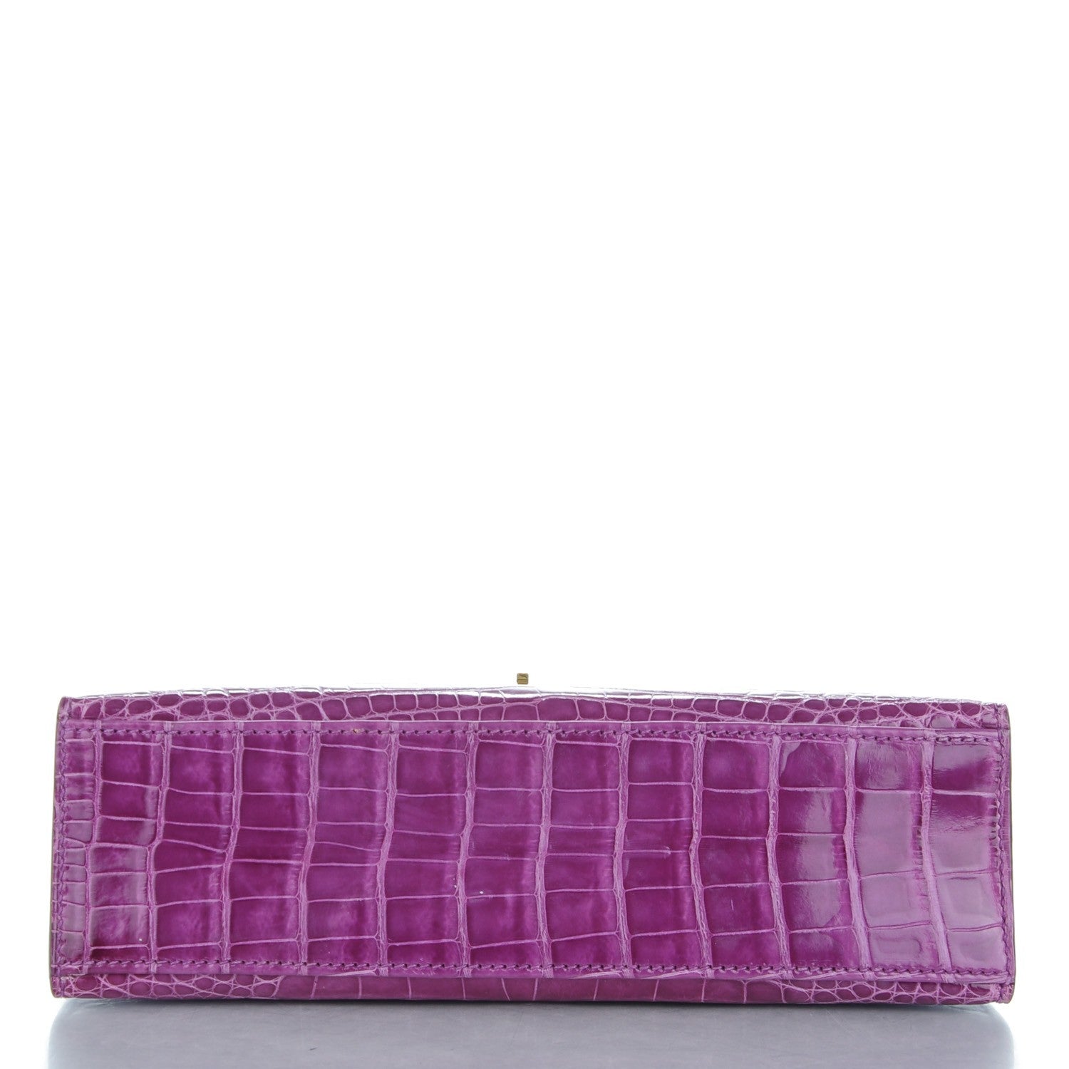 Hermes Shiny Alligator Kelly Pochette Violet 9 of 21