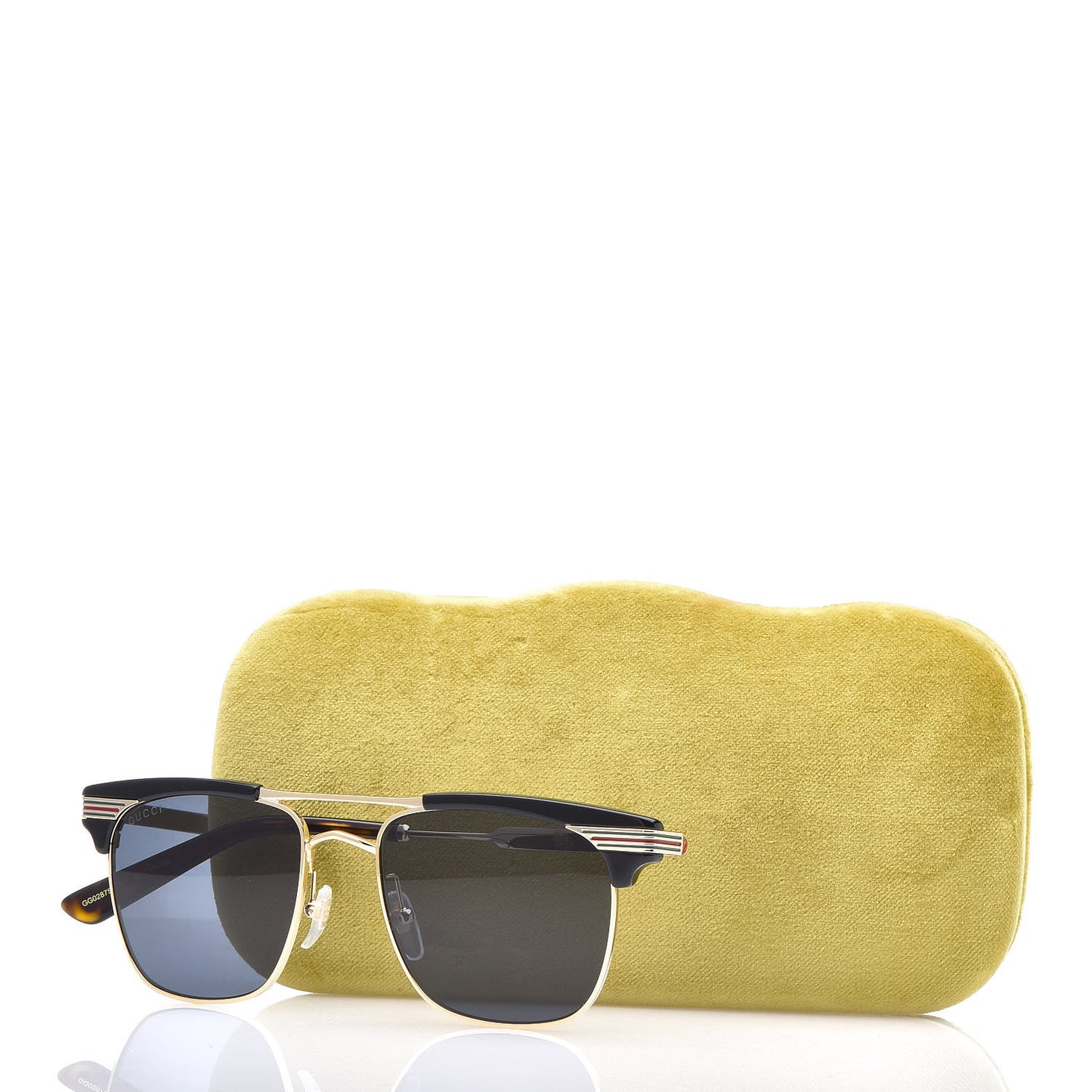 Acetate Square Frame Web Sunglasses GG0287S Black