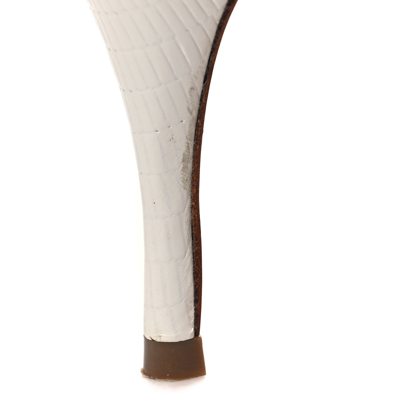 Christian Louboutin Calfskin Lizard Embossed Quart 80 Mules 37 White 10 of 11